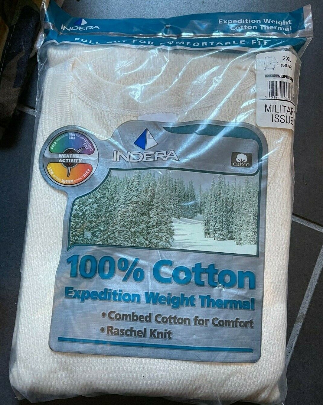 Indera Expedition Weather Weight Thermal Long Sleeve Beige  EXTREME COLD... - $23.21