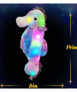 Luminescent Rainbow Light Up Seahorse Plushy Stuffed Toy New - £16.62 GBP