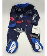 Baby Nike Logo Zip Footed Sleep &amp; Play Cotton Blend 3 Months New with Tags - $363.77 MXN