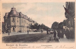 BRUXELLES BELGIUM~L&#39;AVENUE LOUISE~1900 PHOTO POSTCARD - $6.68