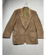 Members Only Corduroy Brown Blazer Coat Mens 44L Casual Winter Classic H... - £51.52 GBP