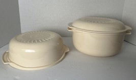 Tupperware Microwave Stack Cooker Set of 3 - 2210A, 2192A, 2193A EUC - £17.42 GBP