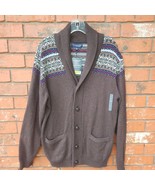 Men&#39;s Large Button Front Cardigan Sweater New with Tags Round Tree &amp; York - $566.88 MXN
