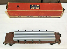 Lionel No 6511 Flat Car with Pipe Load In original box - $79.08