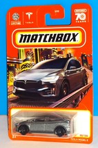 Matchbox 2023 MBX Metro #90 Tesla Model X Mtflk Gray - £2.34 GBP