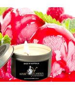 Red Raspberries &amp; Vanilla Eco Soy Wax Scented Tin Candles, Vegan, Hand P... - £11.79 GBP+