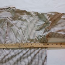 Izod Men's Gray Cotton Blend Check Button-Down Collar Shirt Size Large image 10