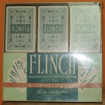 Vintage 1951 Flinch Card Game Parker Brothers 150 Cards w Box &amp; Instructions - £14.60 GBP