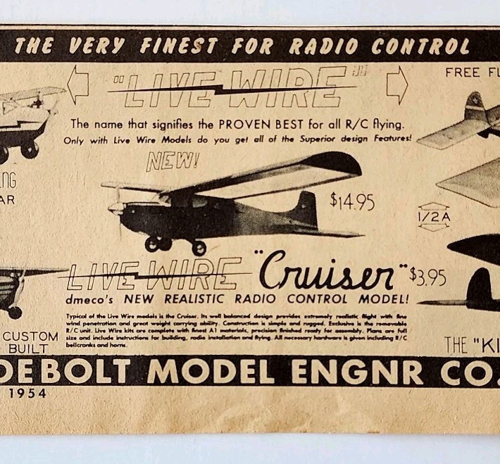 1974 DeBolt Radio Control Model Supply Advertisement Airplane Kits DWQQ13 - $19.99