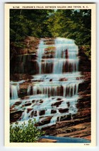 Pearson&#39;s Water Falls Saluda Tryon North Carolina Linen Postcard Unused Vintage - £8.17 GBP