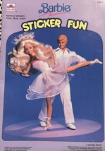 Golden Vintage Barbie Ken Sticker Fun Coloring Book 1990 Ballet Dance Un... - $17.82