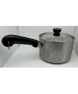 Vintage Revere Ware 1801 Stock Pot 3 Qt Quart Steel Bottom Non Stick w/Lid! - $17.45