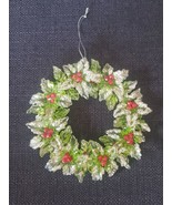 Glass Holly and Berries Double Sided Wreath - $671.58 MXN