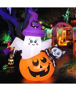 5 FT Halloween Inflatables Pumpkin Ghost Cat Outdoor Decorations Blow Up... - $92.93