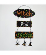 Halloween Metal Novelty Sign &quot;Witch &amp; Famous&quot; Wall or Door Decor - €12,67 EUR