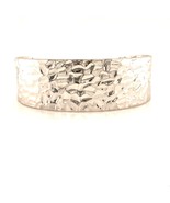 Vtg Signed Sterling Elle Hammered Patterned Garnet Accent Wide Cuff Brac... - $209.14 CAD