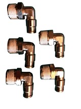 Male Elbow Swivel 1/4&quot; Tube x 3/8&quot; Thread Pneumatic Fitting 5 Pack #6075-5 - £9.54 GBP