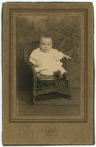 Circa 1890&#39;S Mr. &amp; Mrs. Hoover Large Cabinet Card Infant In Chair Easton, Pa - £7.52 GBP