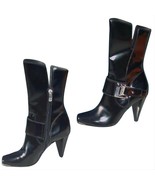 Donald Pliner Black Couture Polished Calf Leather New Boot Angled Shaft ... - $270.80 CAD