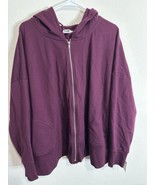 Terra And Sky Woman’s Purple Full Zip Hoodie Sweater Size 2XL - $29.69