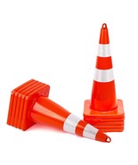  BATTIFE 10 Pack Traffic Safety Cones 28   inches with Reflective Collar... - £104.01 GBP