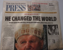 Vintage The Grand Rapids Press MI Pope John Paul II Dies at 84 April 2005 - €3,49 EUR