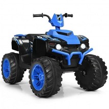 12V Kids Ride on ATV with LED Lights and Treaded Tires and LED lights-Navy - Co - £193.27 GBP