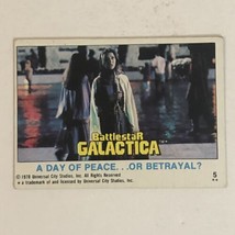 BattleStar Galactica Trading Card 1978 Vintage #5 A Day Of Peace - £1.57 GBP