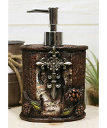 Rustic Southwestern Le Fleur Cross W/ Birch And Pinecones Soap Pump Disp... - $20.99