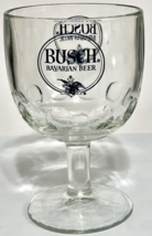Busch Bavarian Beer Glass Beer Goblet Stemmed Thumbprint 12oz Double Sid... - £10.98 GBP