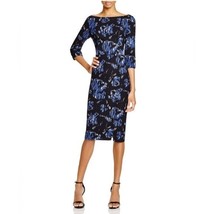 Black Halo Marissa Sheath Dress Size 4 Black Blue - $770.14 MXN