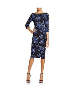 Black Halo Marissa Sheath Dress Size 4 Black Blue - $755.74 MXN