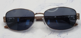 Women&#39;s Foster Grant Brass Woodgrain Blue Polarized Sunglasses - $9.89