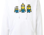 Mostly Heard Rarely Men&#39;s 8-Bit x Minions Applique Hoodie in White-Size ... - £86.52 GBP