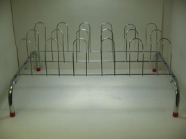 Vintage Collapsible Metal Shoe Organizer 9 Pairs Mid Century 24x16x10in ... - £15.01 GBP