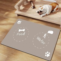 Pet Feeding Mat Absorbent Dog Mat for Dog Food and Water Bowls No Stains... - £10.04 GBP