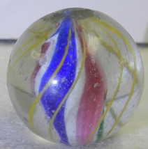 #18330m Vintage German Handmade Swirl Marble .73 Inches NM+ to Mint Minus - £20.77 GBP