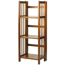 Casual Home 3-Shelf Folding Bookcase (14&quot; Wide)-Honey Oak - £69.97 GBP