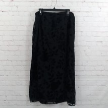 Lane Bryant Designs Collection Skirt Womens 14/16 Black Velvet Burnout Maxi - £19.65 GBP
