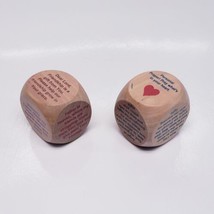 Large Wooden Cubes PRAYER DICE Set Pair For Meal Times/Bed Times/Anytime - £11.54 GBP