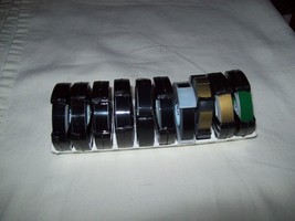 10 VTG Rolls Dymo Labeling Tape 3/8” - 7  BLACK 2 GOLD 1 GREEN for Label Maker - £19.54 GBP