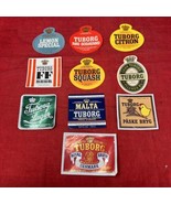 10 Vintage  Tuborg Denmark Foreign BEER LABEL Bulk Lot - $29.65