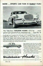 1956 Print Ad Studebaker Golden Hawk 275 HP Family Sports Car - £9.41 GBP