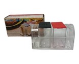 Vintage Lucite Mail Box Salt &amp; Pepper Toothpick Holder Set Vintage Origi... - £10.46 GBP