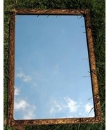 Art Nouveau Gold Floral Mantle Mirror 28x20&quot; Gilt Gesso Wood Ornate Anti... - $247.49