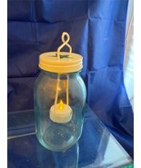 Vintage Tea Light Made with a Blue Tint Canning Jar Pre-Owned - $15.83