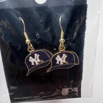 MLB New York Yankees Baseball Official Merch Cap Style PSG Dangle Earrings - £7.99 GBP