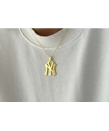 NEW MLB New York Yankees Gold Team Pendant Logo Necklace 20&quot; - €17,15 EUR