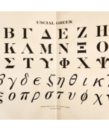 1899 Uncial Greek Style Font Victorian Lettering Example Penmanship DWH5A - $41.13 CAD