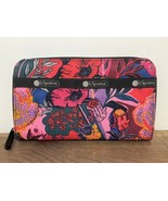 LeSportSac Tech Wallet Zip Around Poppy Floral Design Rip Stop Nylon Exc... - £40.03 GBP